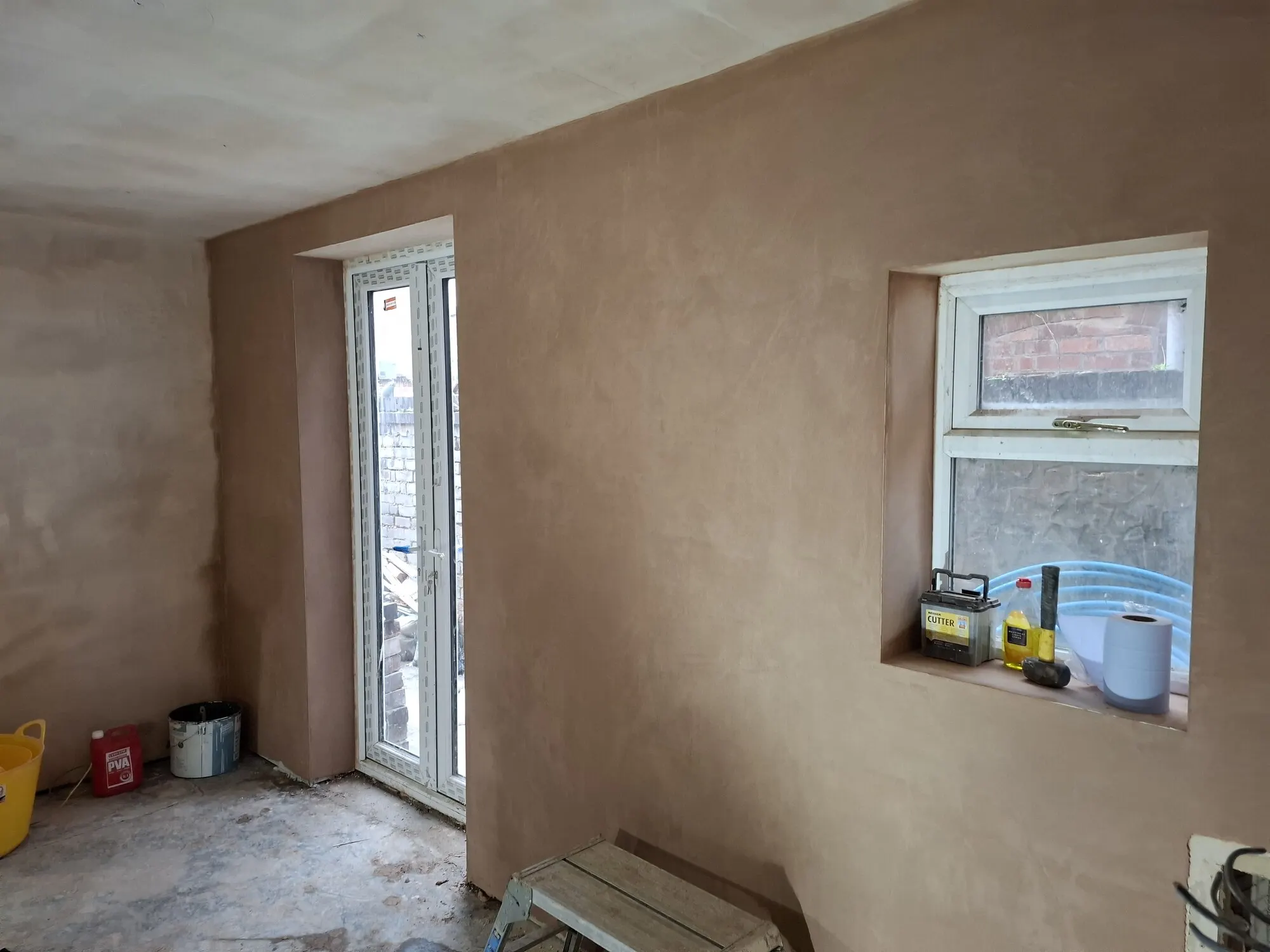 Full room re-plaster